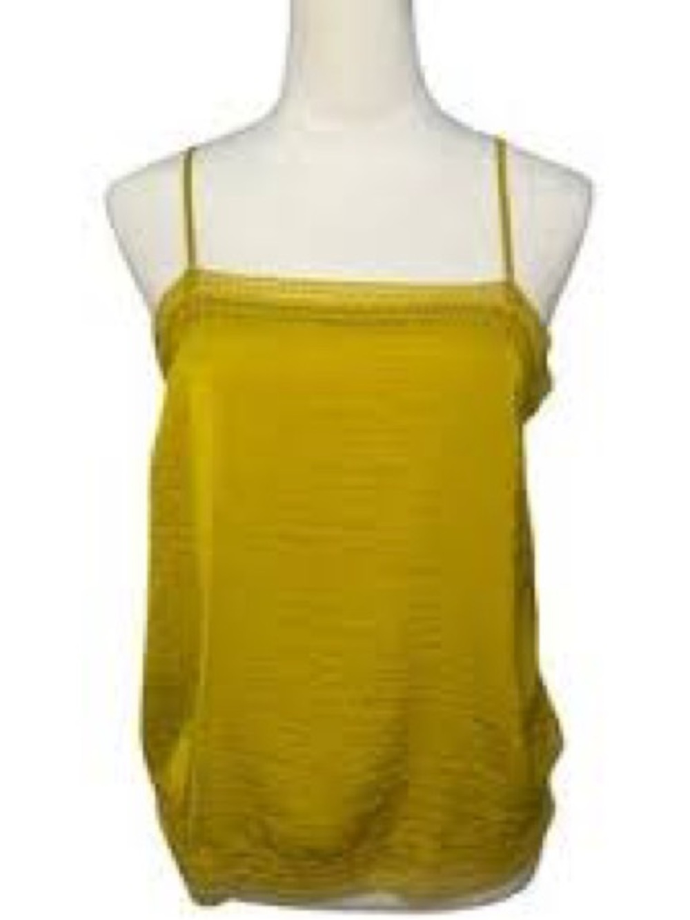 Abercrombie and Fitch Yellow Spaghetti Strap Lace Trim Top